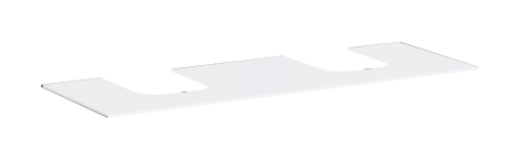  - HANSGROHE Xevolos E Blat 157 x 55cm z wycięciami pod 2 umywalki nablatowe bez otworu na baterię biały mat 54335700 - 54335700 - Łazienki Szydłowski