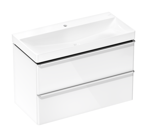  - HANSGROHE Xelu Q Zestaw umywalka wisząca z szafką z 2 szufladami 98 x 47,5 cm biały wysoki połysk 54383000 - 54383000 - Łazienki Szydłowski
