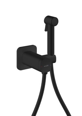 - AXOR Bidette Showers Główka prysznicowa Bidette 1jet dla wody zmieszanej z uchwytem i wężem prysznicowym 1.25 m, softsquare czarny mat 29243670 - 29243670 - Łazienki Szydłowski