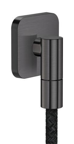  - AXOR Wall outlet Fine Przyłącze węża, softsquare czarny chrom szczotkowany 36739340 - 36739340 - Łazienki Szydłowski