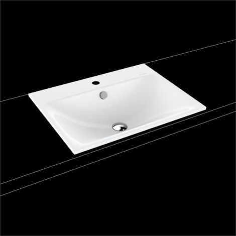 KALDEWEI Silenio Umywalka wpuszczana w blat 60 x 46 cm, z przelewem, biała 907706013001
