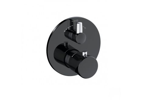 KLUDI BALANCE bateria wannowo prysznicowa z termostatem do elementu podtynkowego KLUDI-SLIM.BOXX 88022 czarny mat / chrom 528108775
