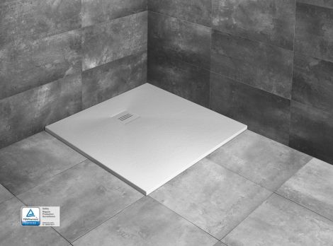 Radaway Kyntos C brodzik 80 x 80 cm konglomerat marmurowy biały HKC8080-04