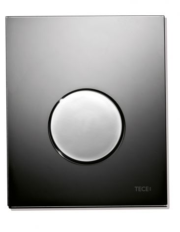 TECE Loop Przycisk spłukujący ze szkła do pisuaru, szkło czarne-przycisk chrom mat 9242655