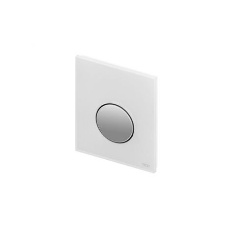 TECE Loop Przycisk spłukujący do pisuaru z wkładką zaworową szkło biały, przycisk chrom połysk 9242660 