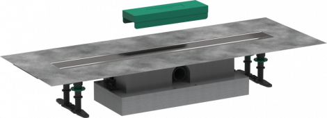 HANSGROHE uBox Universal Kompletny zestaw do montażu płaskiego-70cm do odpływu liniowego do wyłożenia płytkami 56017180