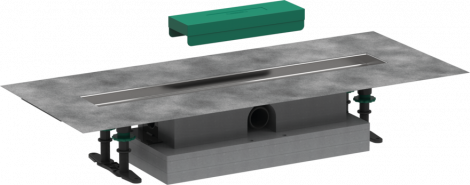 HANSGROHE uBox Universal Kompletny zestaw do montażu płaskiego-60cm do odpływu liniowego do wyłożenia płytkami 56016180