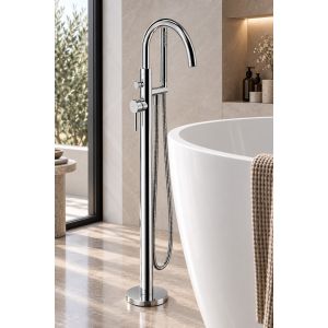  - OMNIRES Y bateria wannowa wolnostojąca, chrom połysk Y1233SCR - Y1233-SCR - Łazienki Szydłowski