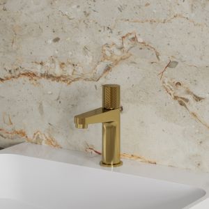 - OMNIRES CONTOUR bateria umywalkowa, złoty szczotkowany CT8010GLB - CT8010GLB - Łazienki Szydłowski