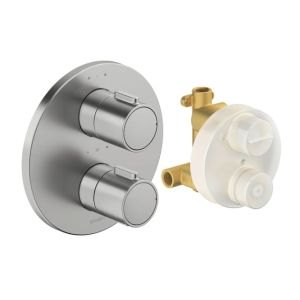  - DURAVIT Universal Termostatyczna bateria prysznicowa do 2 odbiorników stal nierdzewna szczotkowana TH4200008070 - TH4200008070 - Łazienki Szydłowski