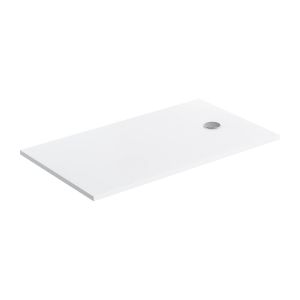  - OMNIRES AQUAPURE M+ konglomeratowy brodzik prysznicowy antypoślizgowy, 90 x 100 cm biały mat  AQUAPURE90-100BM - AQUAPURE90-100BM - Łazienki Szydłowski