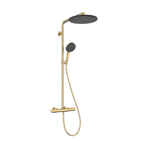  - Hansgrohe Raindance Alive S Puro Komplet prysznicowy 300 1jet EcoSmart+ z termostatem Ecostat Element złoty optyczny polerowany 24594990 - 24594990 - Łazienki Szydłowski