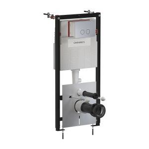 - OMNIRES STRONGFRAME stelaż WC + przycisk STEEL-R45 nikiel szczotkowany STFWC1R45RNI - STFWC1R45-RNI - Łazienki Szydłowski