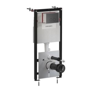 - OMNIRES STRONGFRAME stelaż WC + przycisk STEEL-R45 grafit szczotkowany STFWC1R45RGR - STFWC1R45-RGR - Łazienki Szydłowski