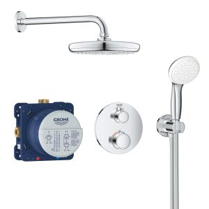 - GROHE-Grohtherm system prysznicowy Tempesta 210 z termostatem podtynkowym, 2 strumienie, chrom 34727000 - 34727000 - Łazienki Szydłowski