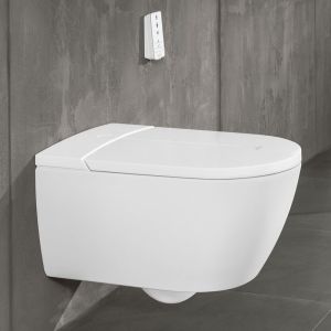 - VILLEROY&BOCH ViClean Toaleta myjąca z deską sedesową 59,5 cm biała z powłoką ceramicplus V0E100R1 - V0E100R1 - Łazienki Szydłowski