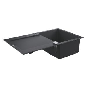 - GROHE-K500 Zlewozmywak z ociekaczem 86x50 cm kolor czarny granit 31644AP0 - 31644AP0 - Łazienki Szydłowski