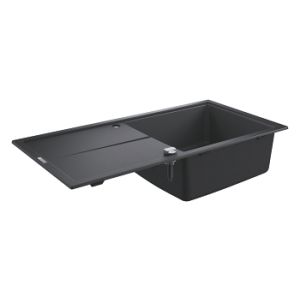 - GROHE-K400 Zlewozmywak kompozytowy 100x50 cm z ociekaczem kolor czarny granit 31641AP0 - 31641AP0 - Łazienki Szydłowski