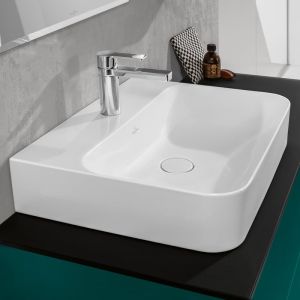 - VILLEROY & BOCH Finion Umywalka 60 x 47 cm biała z powłoką CeramicPlus 41686LR1 - 41686LR1 - Łazienki Szydłowski