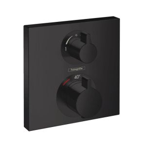 - HANSGROHE Ecostat Square Bateria termostatyczna do 2 odbiorników, czarny mat 15714670 - 15714670 - Łazienki Szydłowski