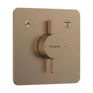 - HANSGROHE DuoTurn Q Bateria z mieszaczem, podtynkowa do 2 odbiorników brąz szczotkowany 75414140 - 75414140 - Łazienki Szydłowski