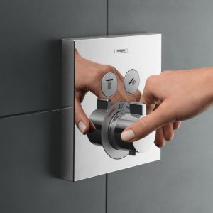 - HANSGROHE SHOWER SELECT bateria prysznicowa termostatyczna do 2 odbiorników chrom 15763000 - ostatnia sztuka - 15763000 - Łazienki Szydłowski