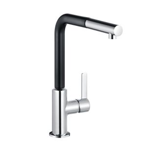 - KLUDI L-INE S Bateria kuchenna czarny mat /chrom 408518775WR5- ostatnia sztuka - 408518775WR5 - Łazienki Szydłowski