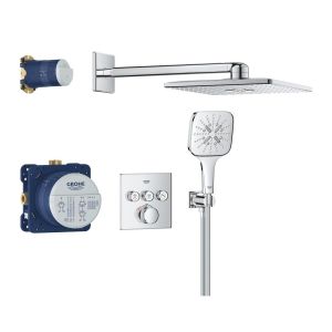 - GROHE-Grohtherm Smartcontrol Zestaw prysznicowy podtynkowy z Rainshower Smartactive 310 Cube chrom 34864000 - 34864000 - Łazienki Szydłowski
