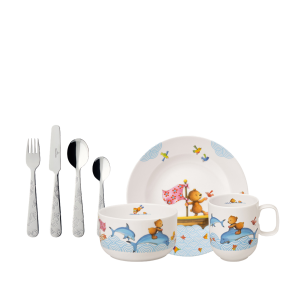 - Villeroy&Boch Kiddy Bears Zestaw naczyń dla dzieci Niebieski 7-częściowy 1486648435 - 1486648435 - Łazienki Szydłowski
