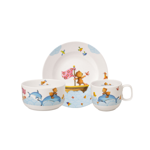 - Villeroy&Boch Kiddy Bears Zestaw naczyń dla dzieci 3 el. Niebieski, 1486648427 - 1486648427 - Łazienki Szydłowski