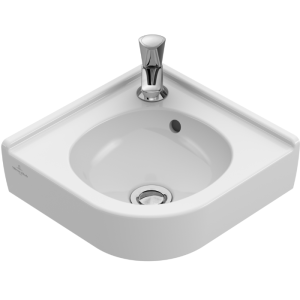 VILLEROY&BOCH O.Novo Umywalka mała narożna, biała z powłoką CeramicPlus 731032R1