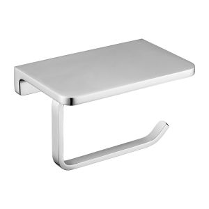 - OMNIRES UNI uchwyt na papier toaletowy z półką na telefon komórkowy, chrom połysk UN10525CR - UN10525CR - Łazienki Szydłowski