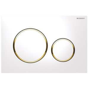  - GEBERIT Sigma 20 Przycisk spłukujący ,biały / złoty błyszczacy / biały 115882KK1 - 115.882.KK.1 - Łazienki Szydłowski