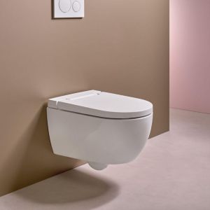 - GEBERIT AquaClean Alba toaleta myjąca bez kołnierza z deską sedesową biała z powłoką keratec 146350011 - 146.350.01.1 - Łazienki Szydłowski