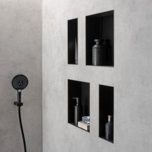 - HANSGROHE XtraStoris Minimalistic wnęka ścienna 30 x 30 x 10 cm kolor czarny mat 56073670 - 56073670 - Łazienki Szydłowski
