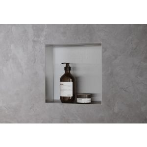 - HANSGROHE XtraStoris Minimalistic wnęka ścienna 30 x 30 cm kolor stal szlachetna szczotkowana 56073800 - 56073800 - Łazienki Szydłowski