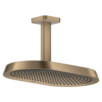 - AXOR ShowerSphere Deszczownica prysznicowa 37 x 22 cm 2jet EcoSmart z przyłączem sufitowym brąz szczotkowany 39758140 - 39758140 - Łazienki Szydłowski