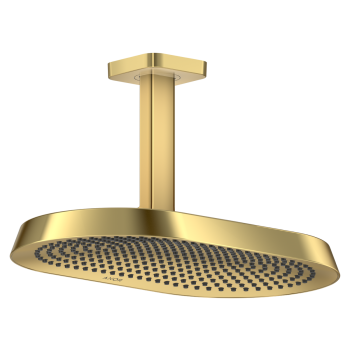  - AXOR ShowerSphere deszczownica 370/220 2jet EcoSmart z przyłączem sufitowym złoty optyczny polerowany 39758990 - 39758990 - Łazienki Szydłowski