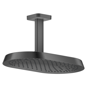 - AXOR ShowerSphere Deszczownica prysznicowa 37 x 22 cm 1jet EcoSmart z przyłączem sufitowym czarny chrom szczotkowany 39761340 - 39761340 - Łazienki Szydłowski