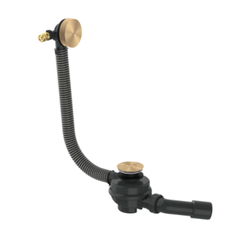 - AXOR Flexaplus Kompletny syfon wannowy z przelewem brąz szczotkowany 42541140 - 42541140 - Łazienki Szydłowski