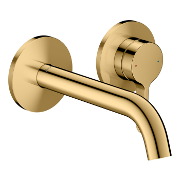  - AXOR One Jednouchwytowa bateria umywalkowa z wylewką 16 cm, ścienna, podtynkowa złoty optyczny polerowany 48170990 - 48170990 - Łazienki Szydłowski
