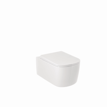  - KLUDI RESA S miska WC 55 x 36 cm podwieszana bezkołnierzowa z deską sedesową biały 27WCSET43 - 27WCSET43 - Łazienki Szydłowski