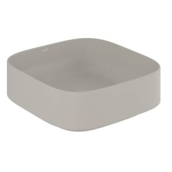 - KLUDI RESA C umywalka ceramiczna nablatowa 40 x 40 cm jasny szary mat 58CW30O2 - 58CW30O2 - Łazienki Szydłowski