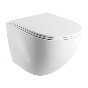  - OMNIRES OTTAWA COMFORT miska toaletowa wisząca z deską wolnoopadającą, 54 x 37 cm, biały połysk OTTAWACMWBP - OTTAWACMWBP - Łazienki Szydłowski
