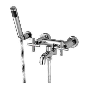  - OMNIRES MODERN bateria wannowa z zestawem prysznicowym, chrom połysk C304CR - C304CR - Łazienki Szydłowski