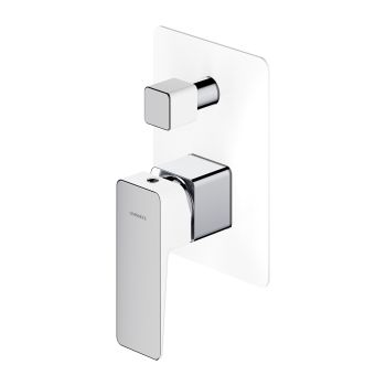 - OMNIRES PARMA bateria prysznicowo-wannowa podtynkowa, chrom/biały połysk PM7435CRB - PM7435CRB - Łazienki Szydłowski