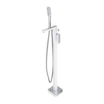 - OMNIRES PARMA bateria wannowa wolnostojąca, chrom/biały połysk PM7433CRB - PM7433CRB - Łazienki Szydłowski