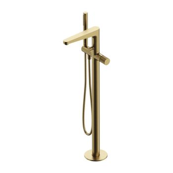 - OMNIRES CONTOUR bateria wannowa wolnostojąca, złoty szczotkowany CT8033GLB - CT8033GLB - Łazienki Szydłowski
