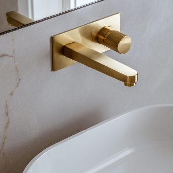  - OMNIRES CONTOUR bateria umywalkowa ścienna - podtynkowa, złoty szczotkowany CT8015GLB - CT8015GLB - Łazienki Szydłowski
