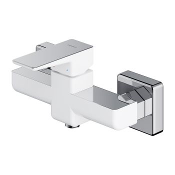 - OMNIRES PARMA bateria prysznicowa, chrom/biały połysk PM7440CRB - PM7440CRB - Łazienki Szydłowski